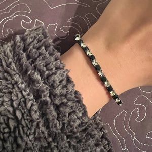 🖤🤍 Black & White Rhinestone Bracelet 🖤🤍